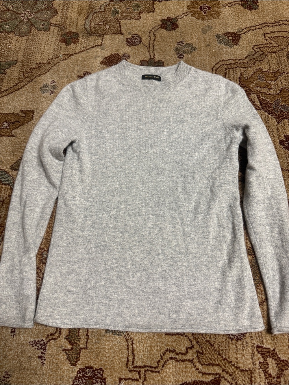Massimo dutti grey cashmere crewneck sweater XS